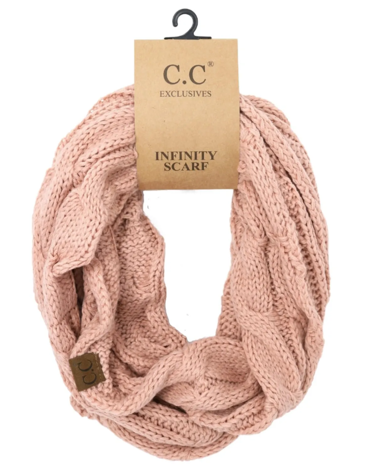 C.C. Cable Knit Infinity Scarf (More colors available) - Sf-800