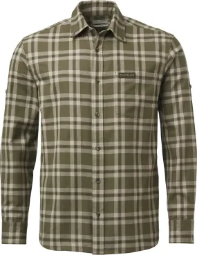 Chevalier Men&#x27;s Teal Light Flannel Shirt Olive Green Checked | Buy Chevalier Men&#x27;s Teal Light Flannel Shirt Olive Green Checked here | Outnorth