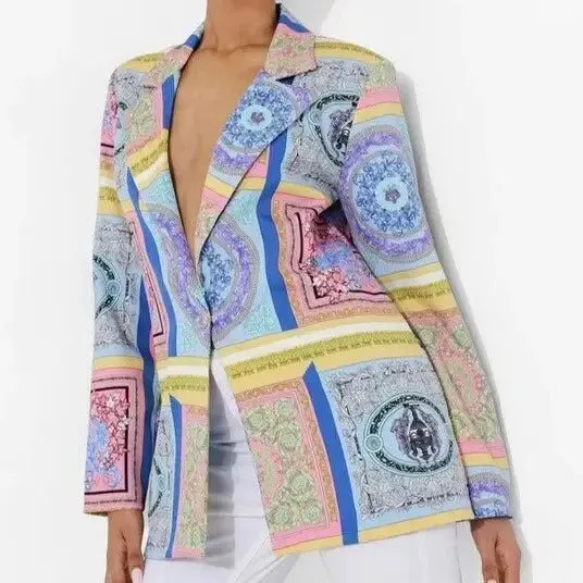 Colorfull Mandalas Long Sleeve Blazer