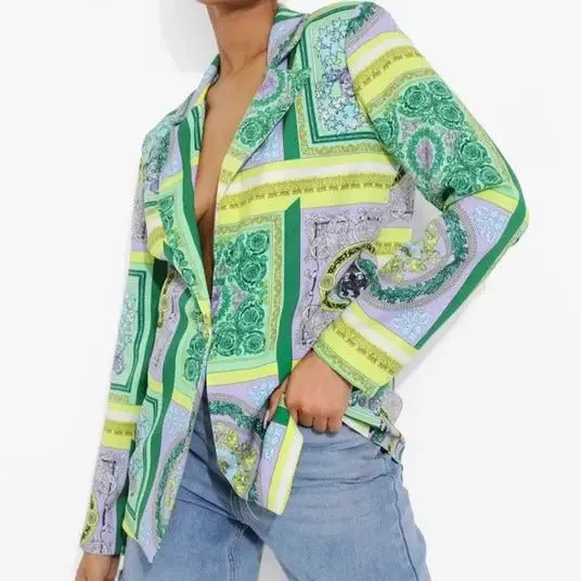 Colorfull Mandalas Long Sleeve Blazer