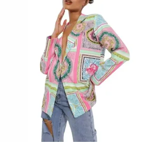 Colorfull Mandalas Long Sleeve Blazer