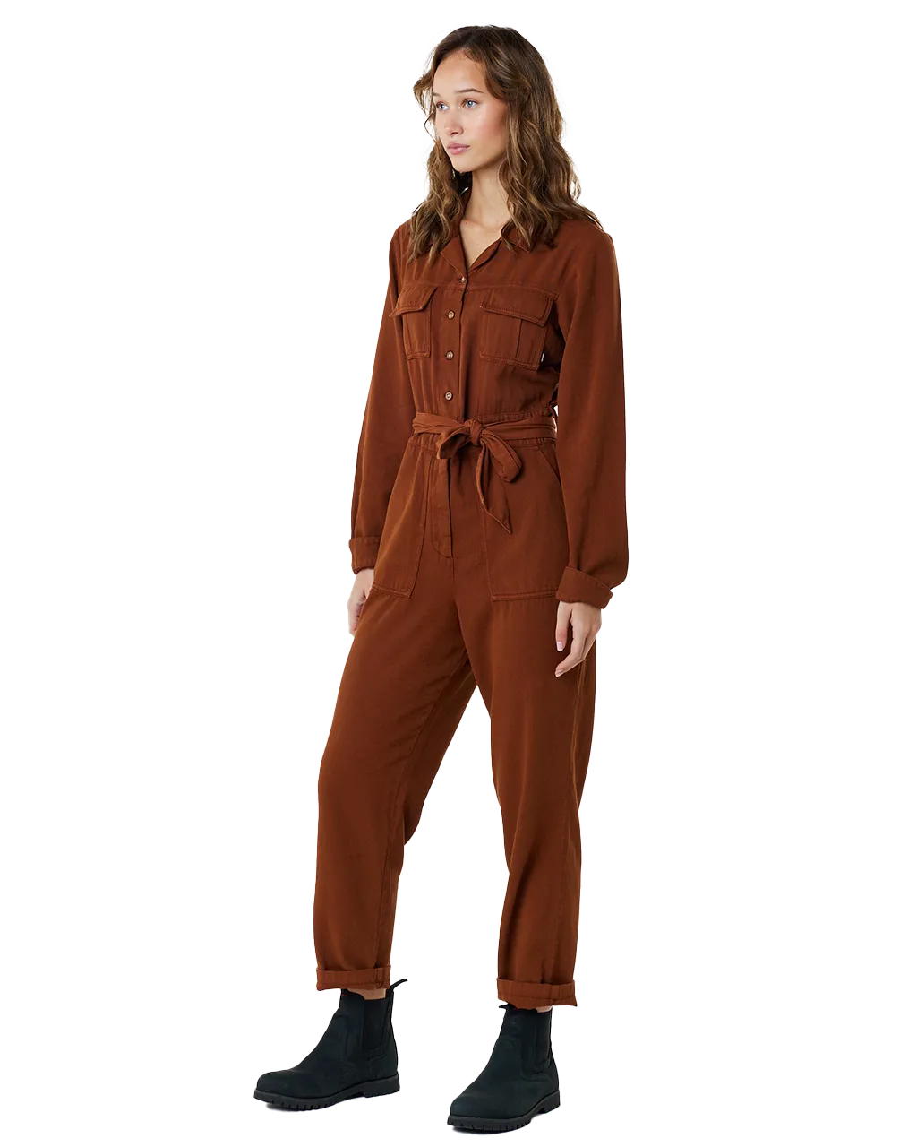 Combi Searcher Jumpsuit in Dark Brown