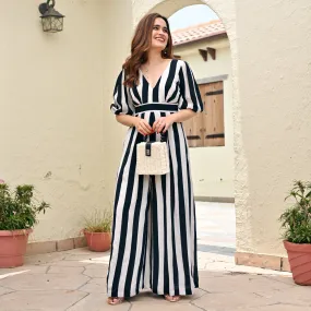 Contemporary Striped Jumpsuit