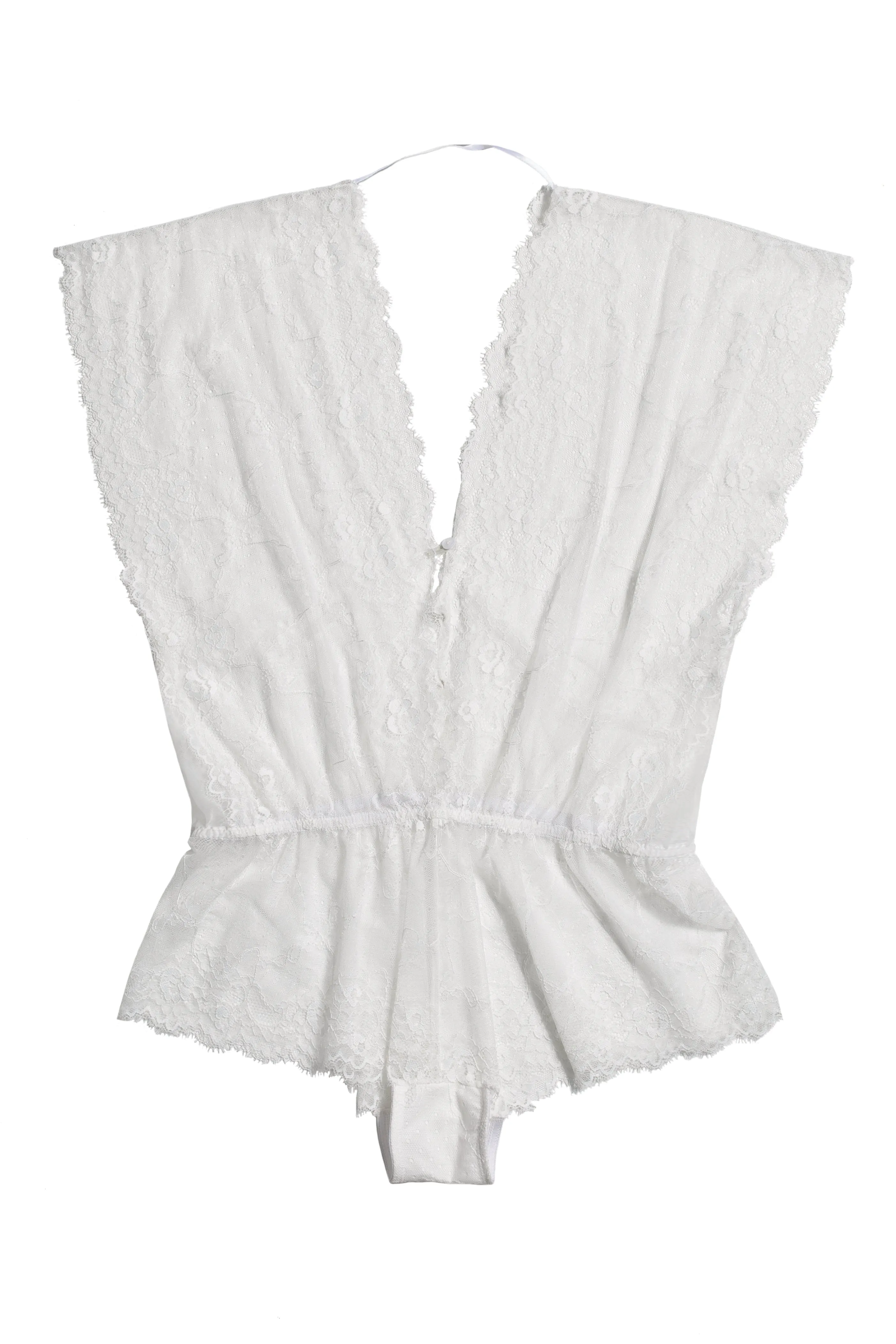 Coquette 7219X Plus Lace V Neck Romper