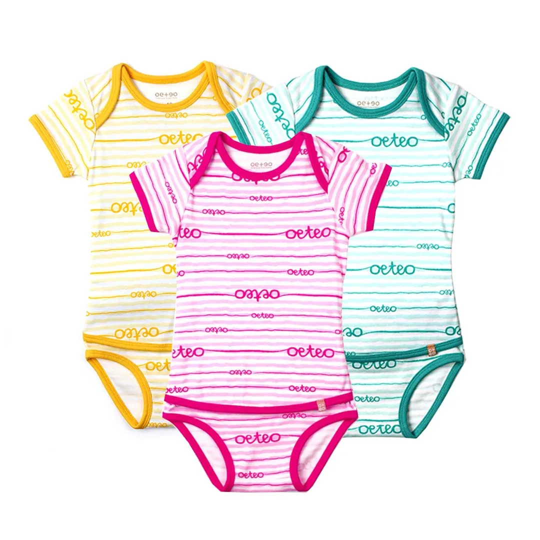 Crayon Baby Girl Easyeo Rompers 3pc Bundle