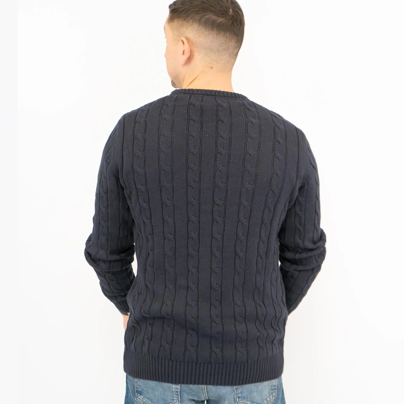 Crew Clothing Mens Oarsmen Midweight Cable Knit Jumper