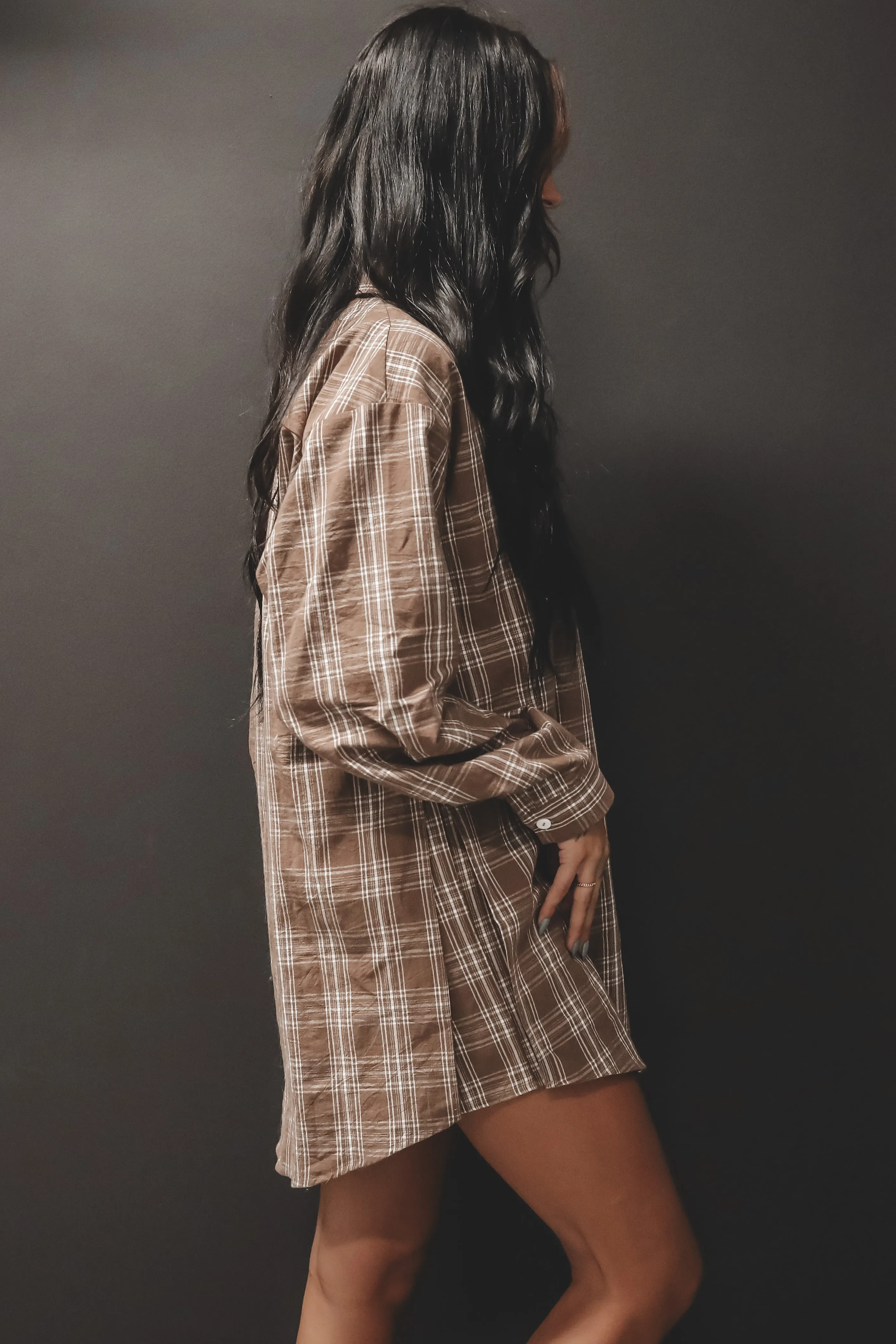 Cute Girl Cute Oversized Flannel Romper