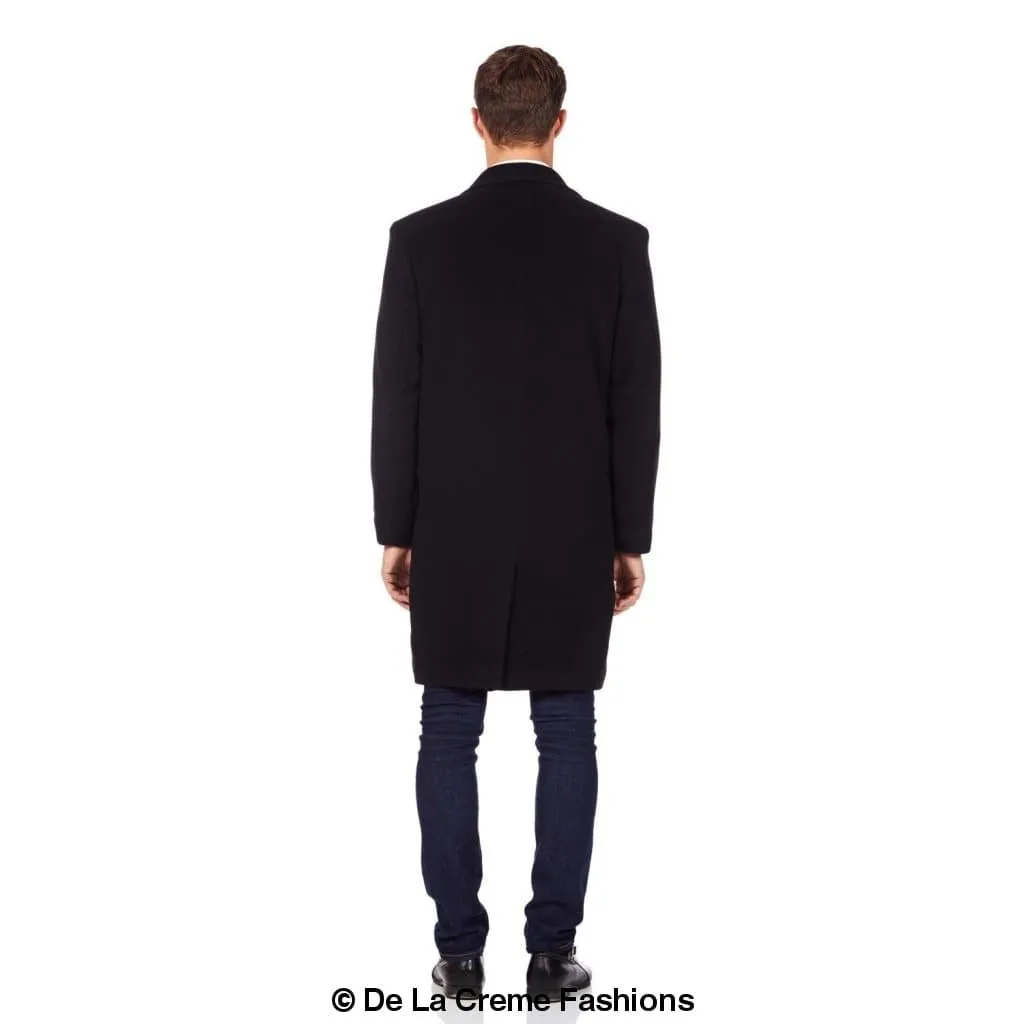 De La Creme MAN - Wool & Cashmere Blend Formal Security Overcoat