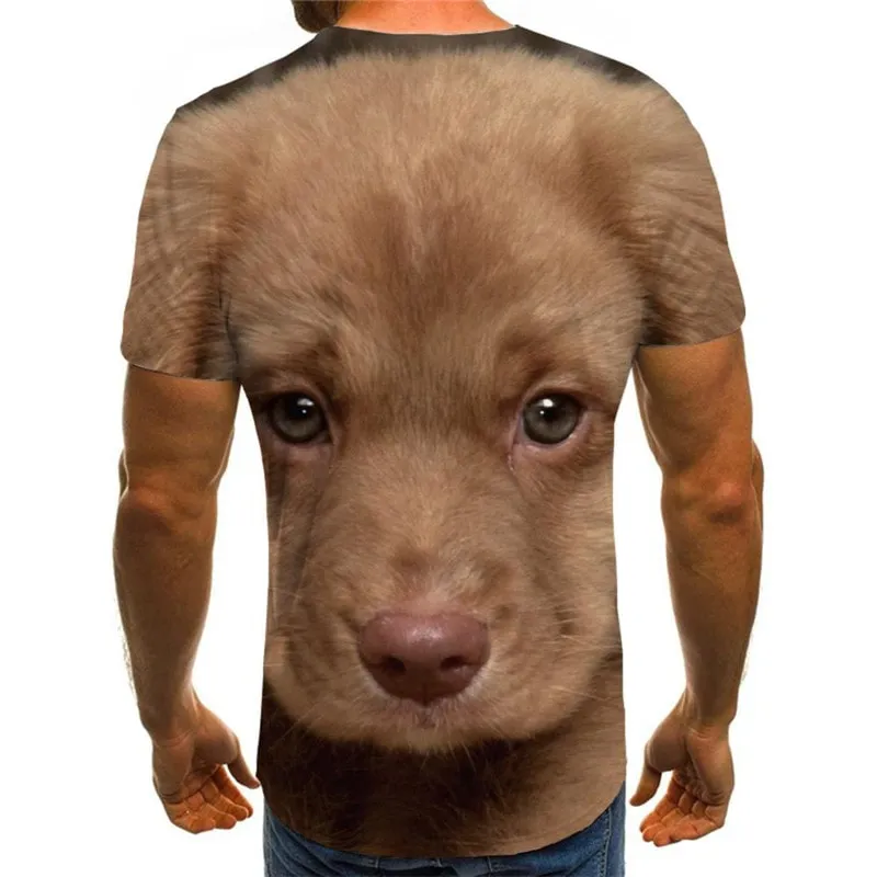 dog t shirt Puppy Cute animal t shirt 3D big Smart dogs art costume Casual male