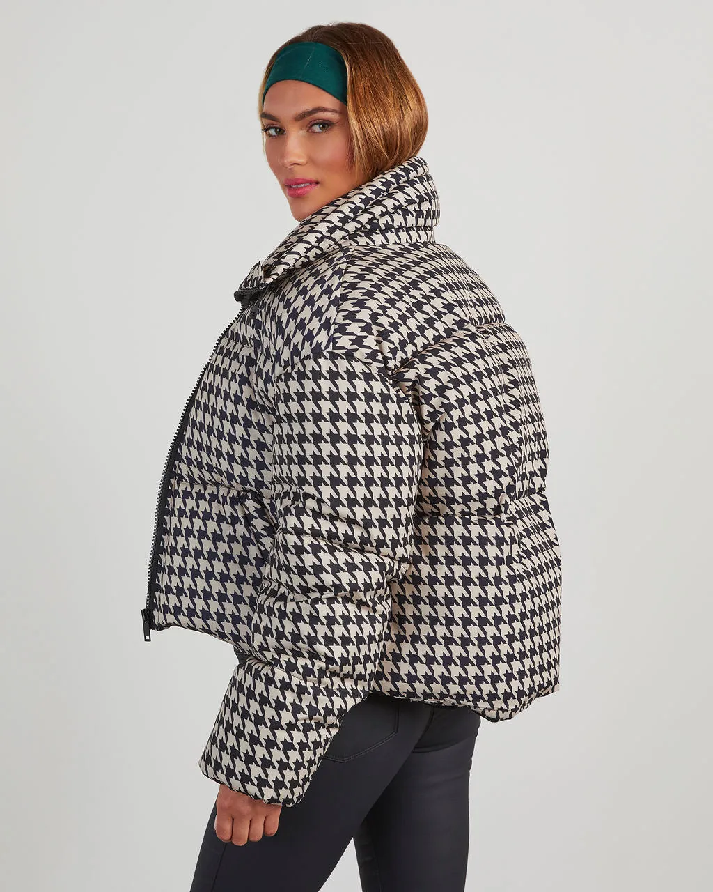 Donner Houndstooth Puffer Jacket