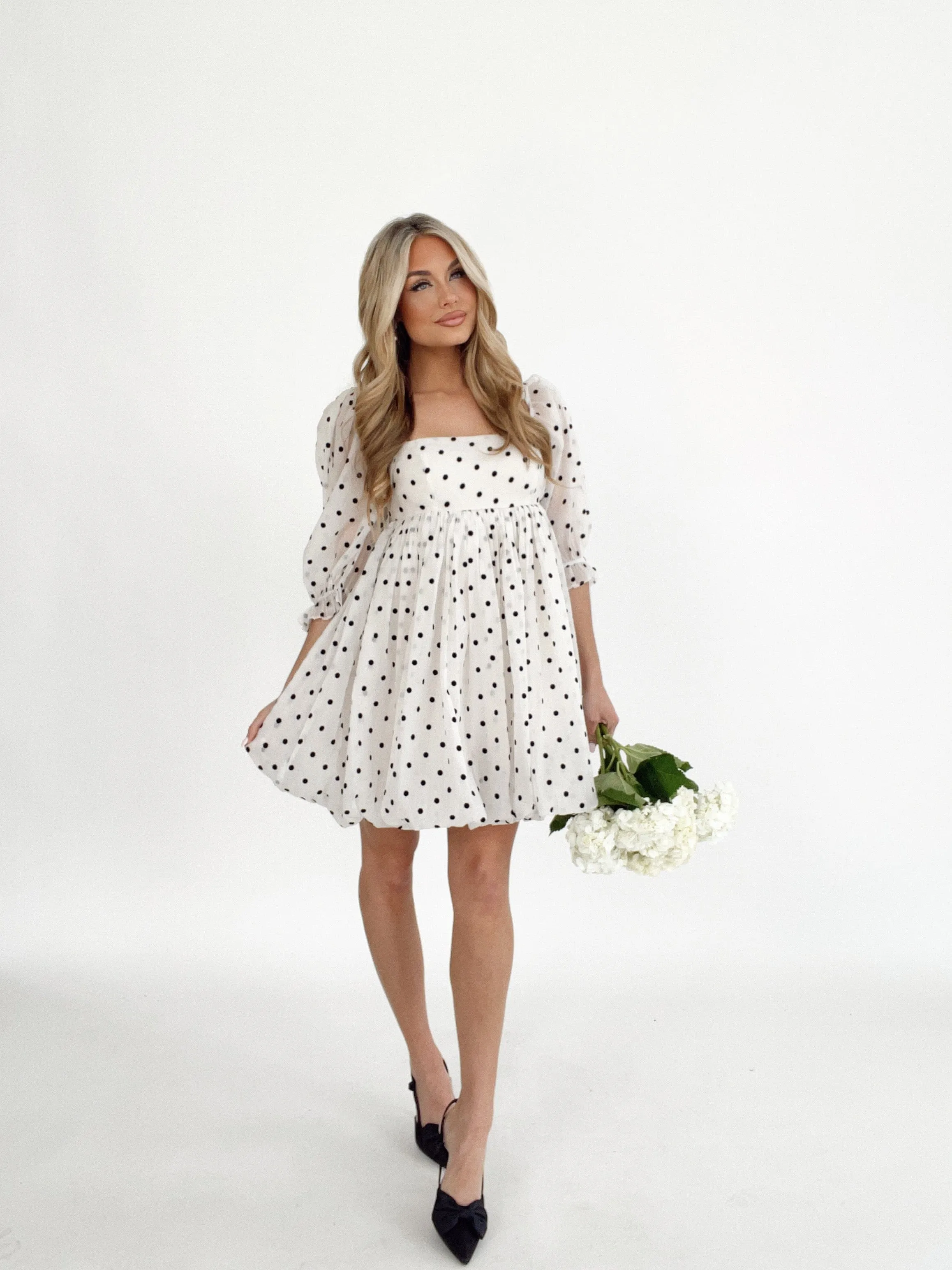 Dotted Darling Babydoll Dress