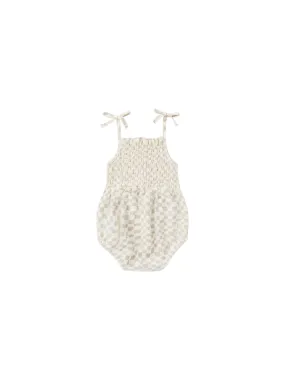 Dove Check Kaia Romper