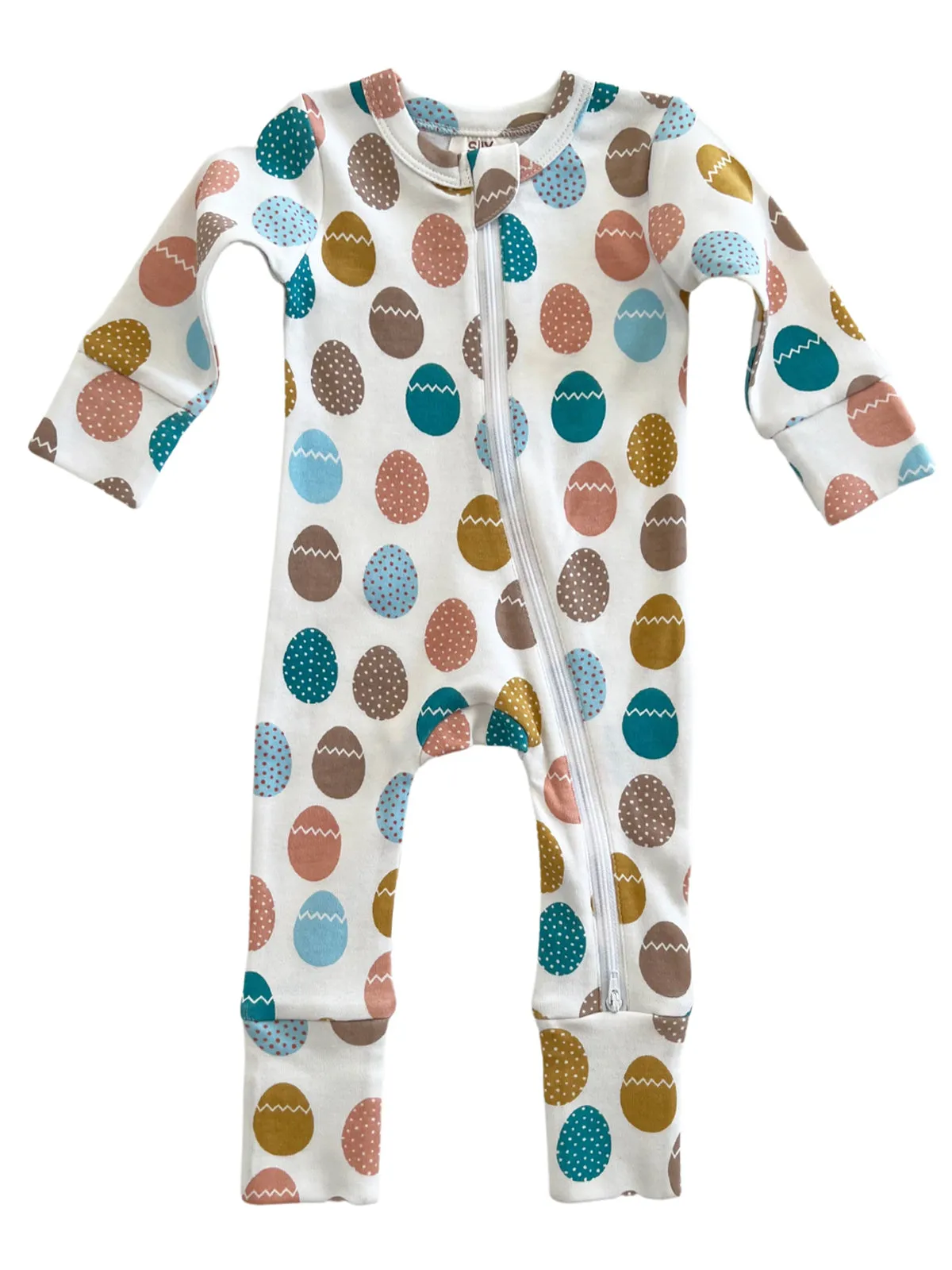 Easter Egg Hunt / Organic 2-Way Zip Romper