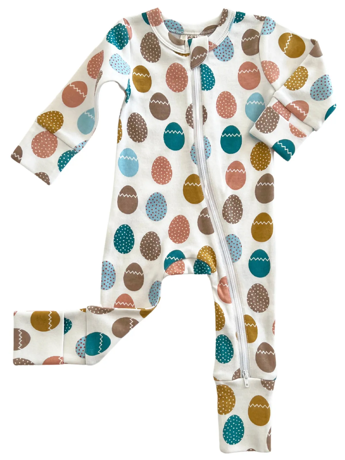 Easter Egg Hunt / Organic 2-Way Zip Romper