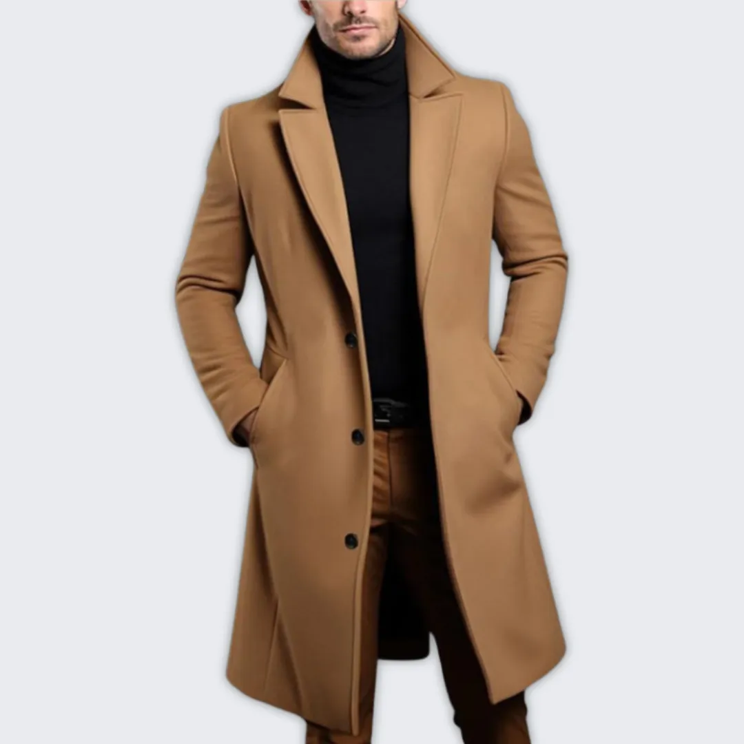 Elegant Men's Winter Trench Coat - Warm, Stylish & Versatile