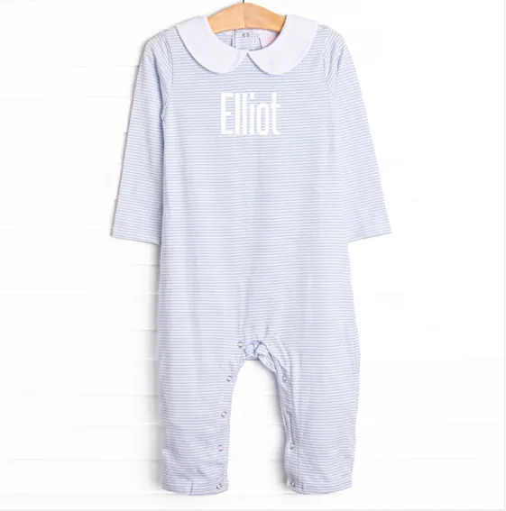 Elliot Romper, Blue Stripe