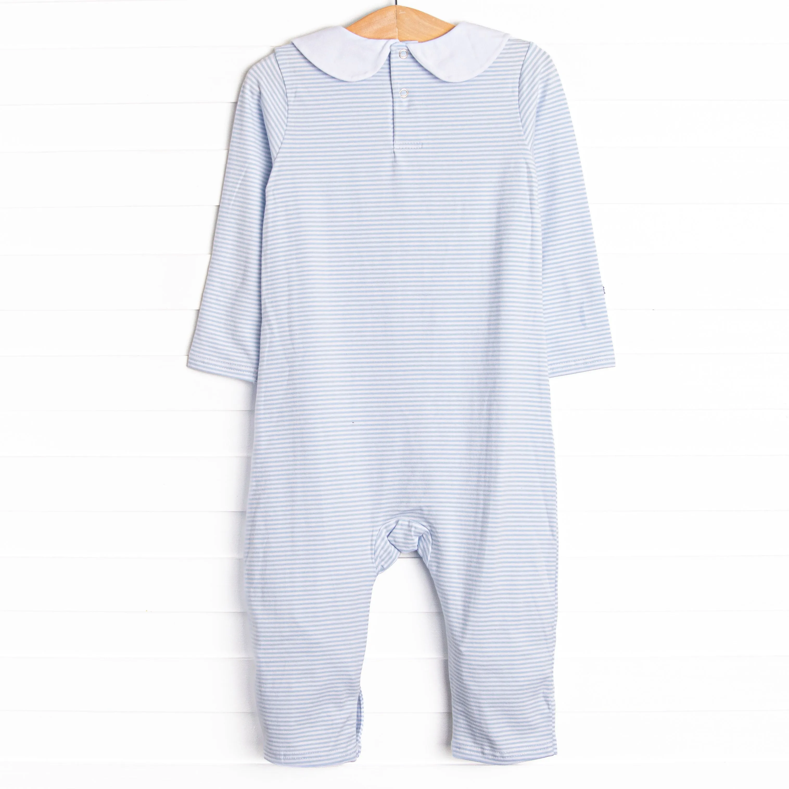 Elliot Romper, Blue Stripe