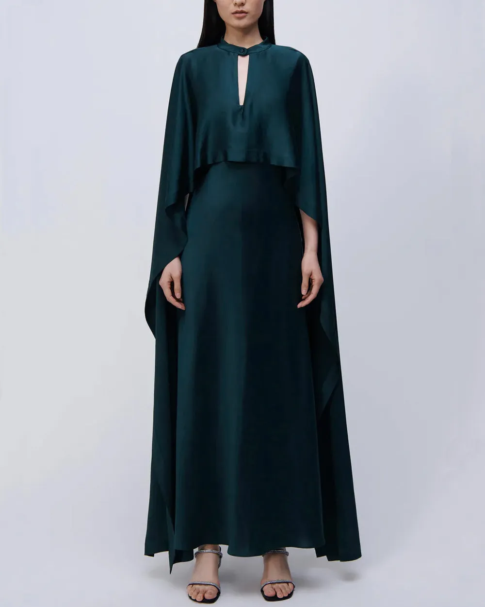 Emerald Amory Cape Dress