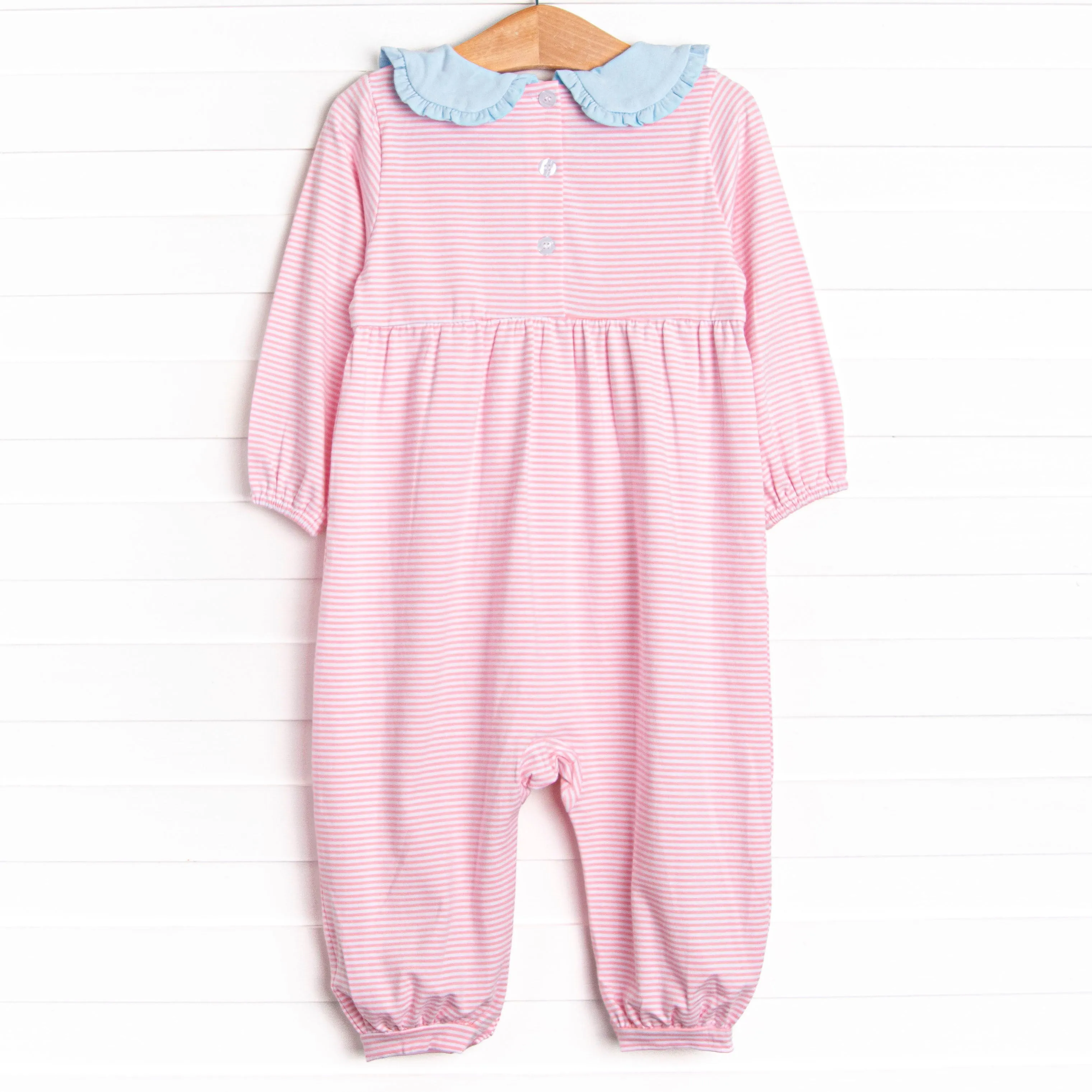 Finishing Touch Applique Romper, Pink