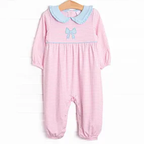 Finishing Touch Applique Romper, Pink