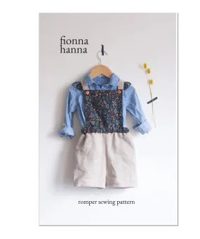 Fionna Hanna Romper  Pattern, little kids sizes 1-6