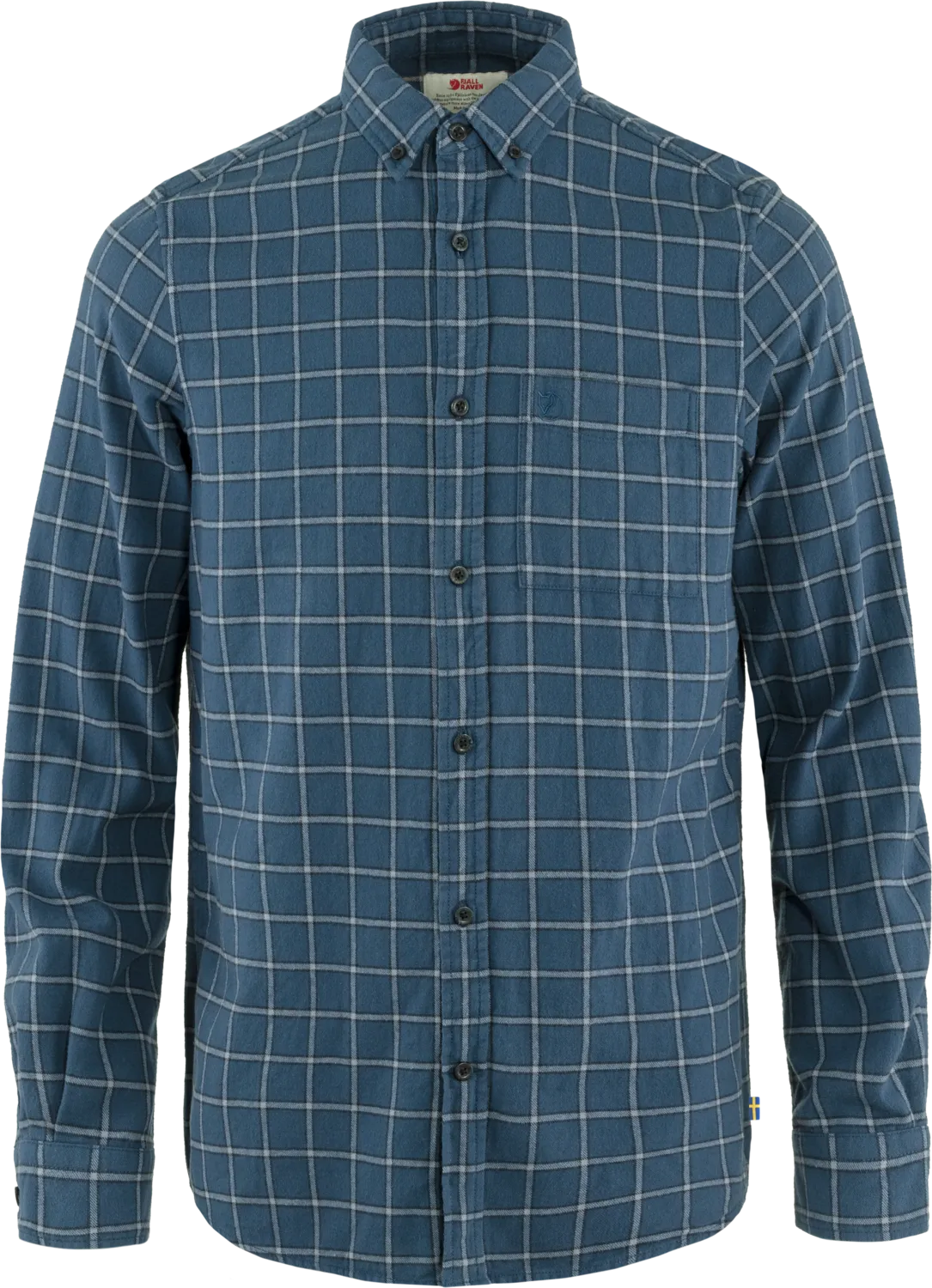 Fjällräven Men&#x27;s Övik Flannel Shirt Indigo Blue-Flint Grey | Buy Fjällräven Men&#x27;s Övik Flannel Shirt Indigo Blue-Flint Grey here | Outnorth