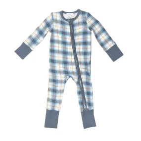 Flannel Plaid-Print 2-Way Zip Romper (now 20% off)