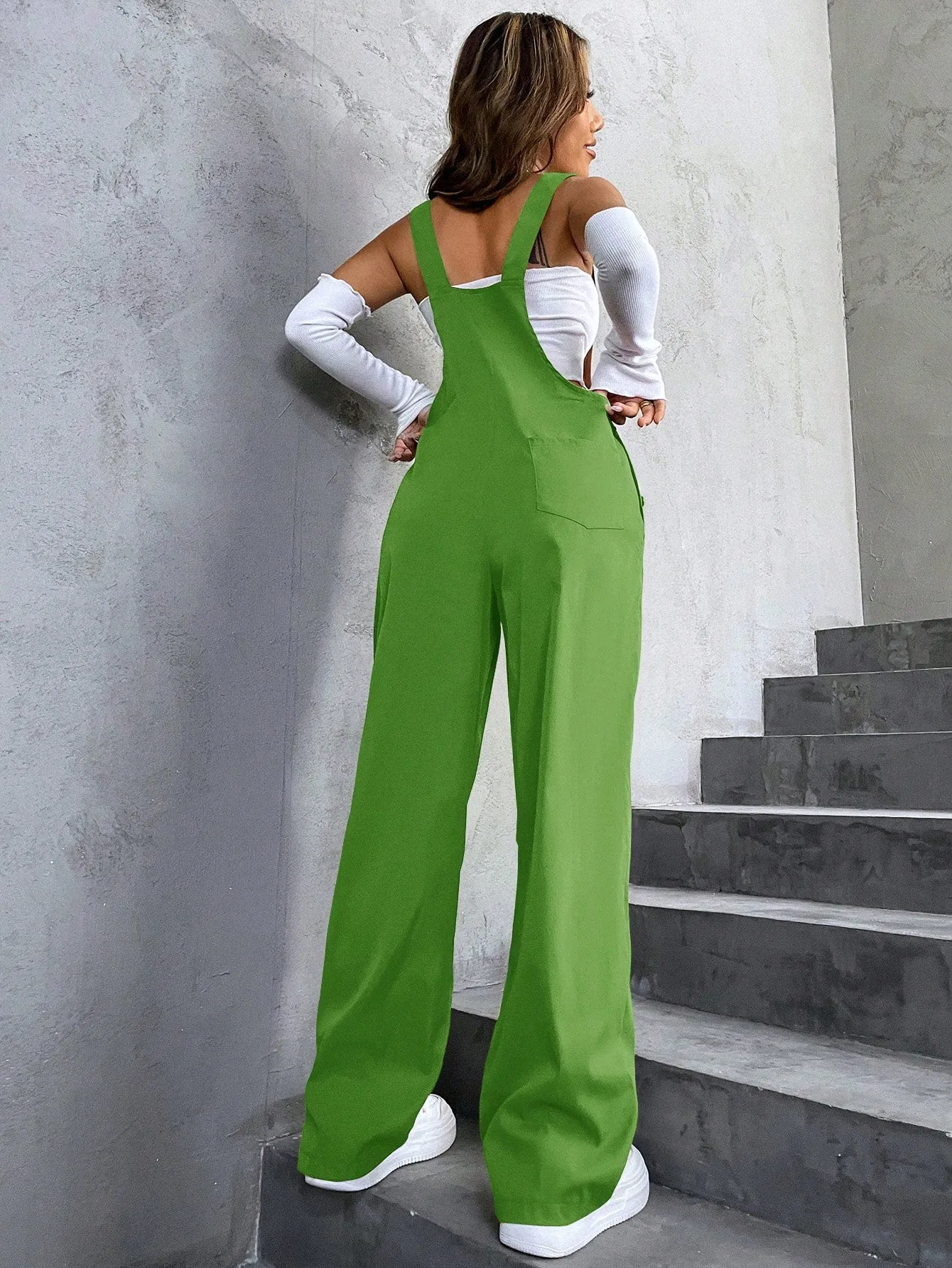 Flap Pocket Overall Jumpsuit Without Tube Top SS23