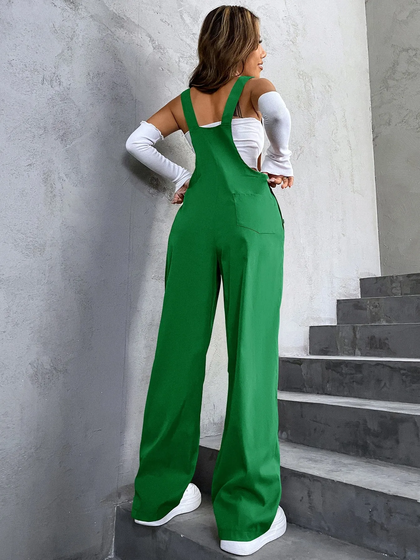 Flap Pocket Overall Jumpsuit Without Tube Top SS23