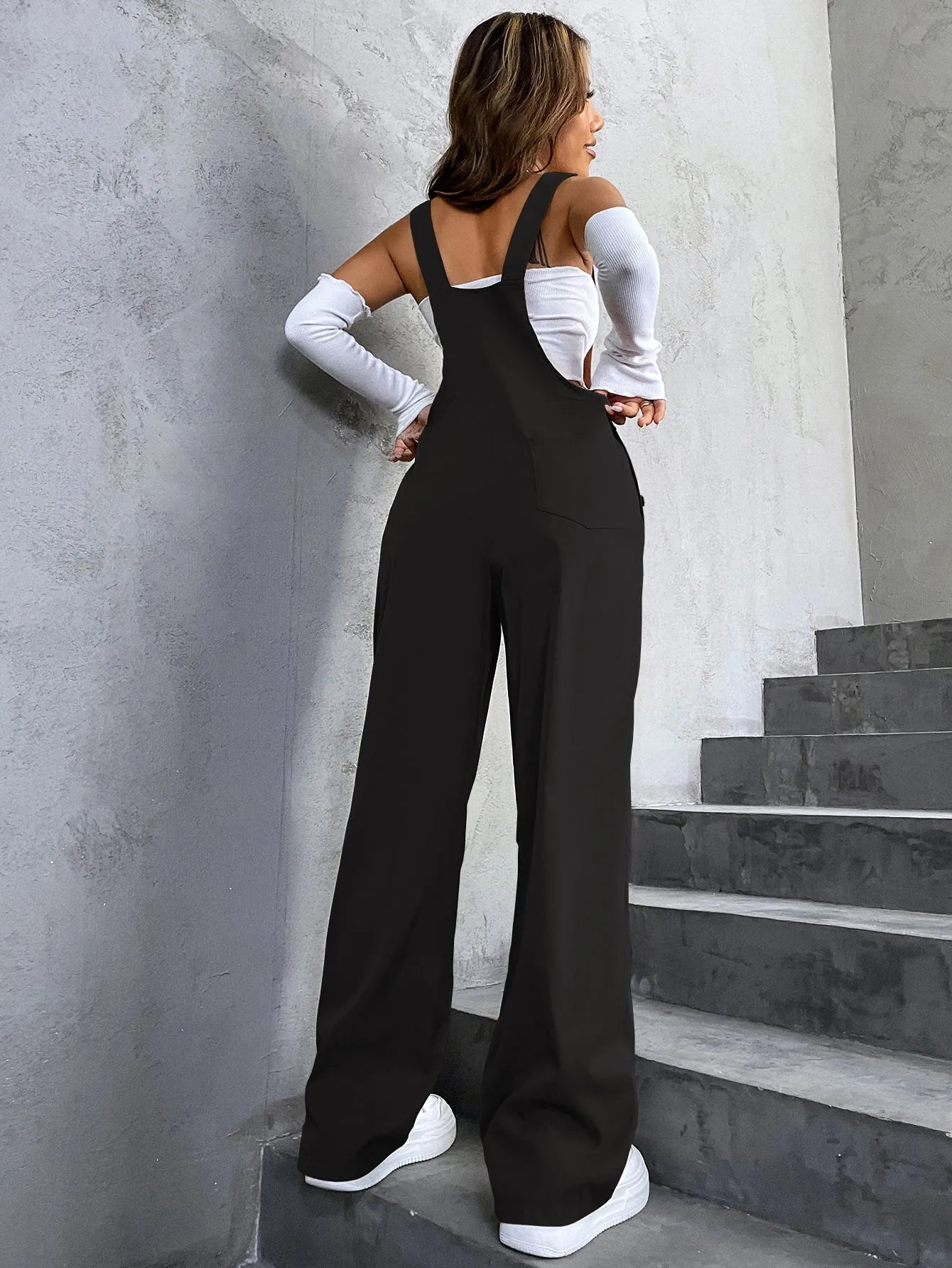 Flap Pocket Overall Jumpsuit Without Tube Top SS23