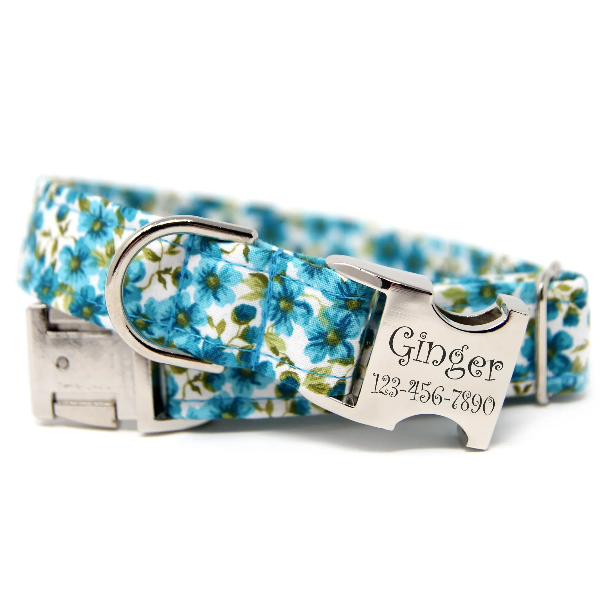 Flower Collar Turquoise Meadow