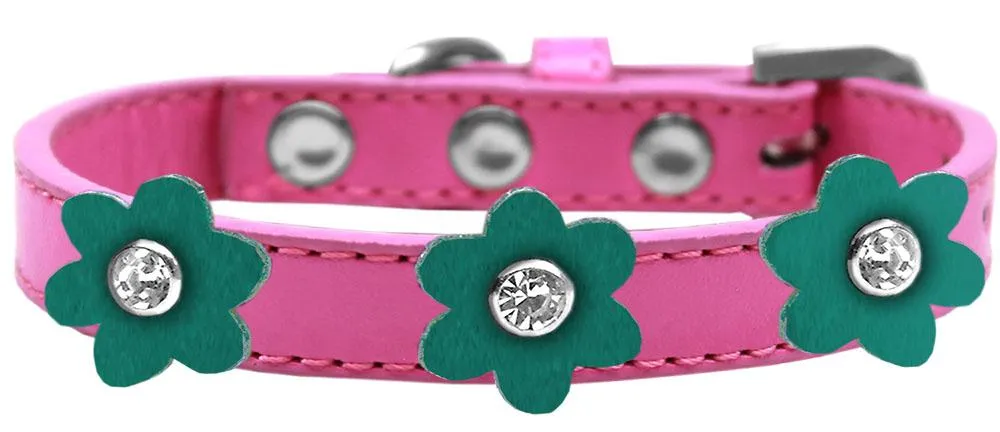 Flower Premium Collar Bright Pink With Jade Flowers Size 20