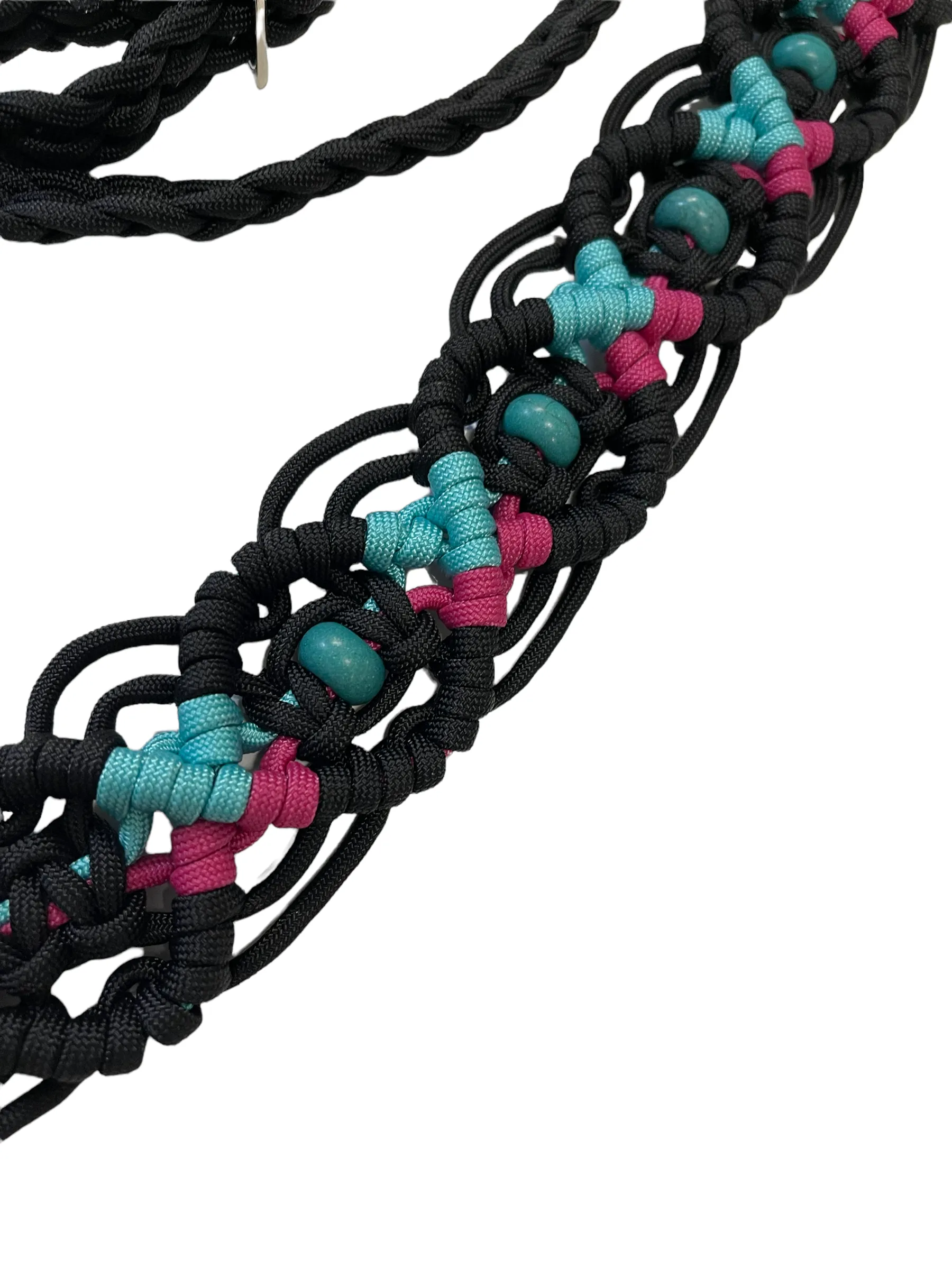 Gemstone fancy macrame  breast collar