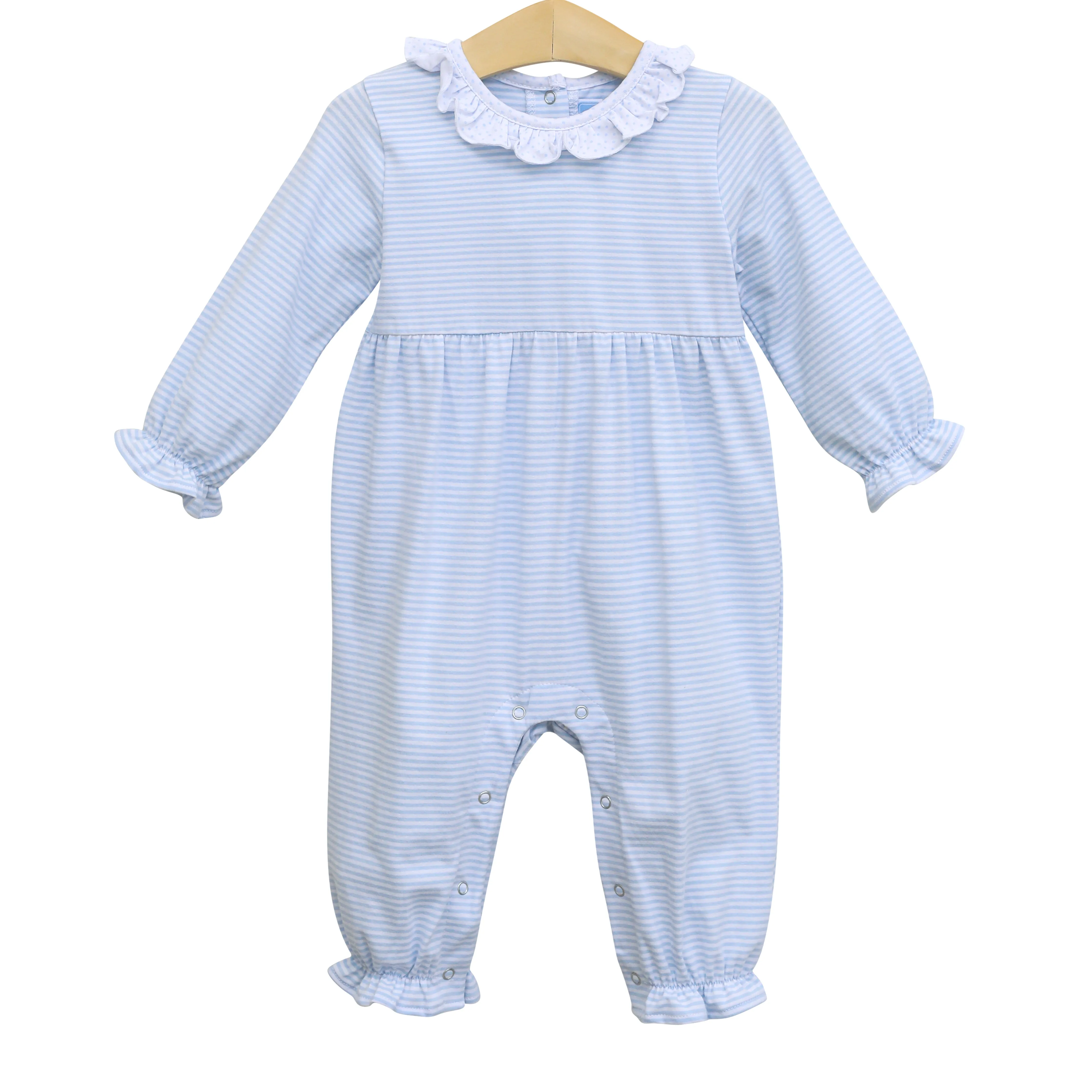 Georgia Romper - Light Blue Stripe