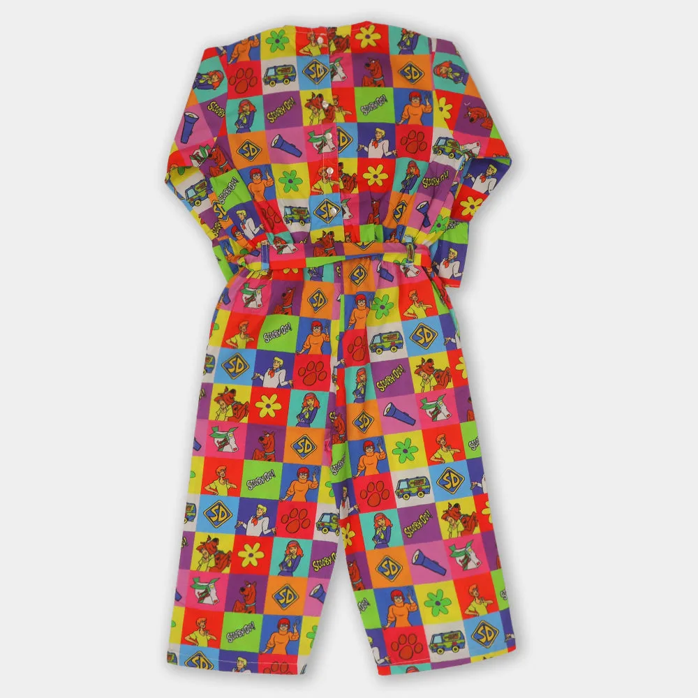 Girls Digital Print Jumpsuit - Multi