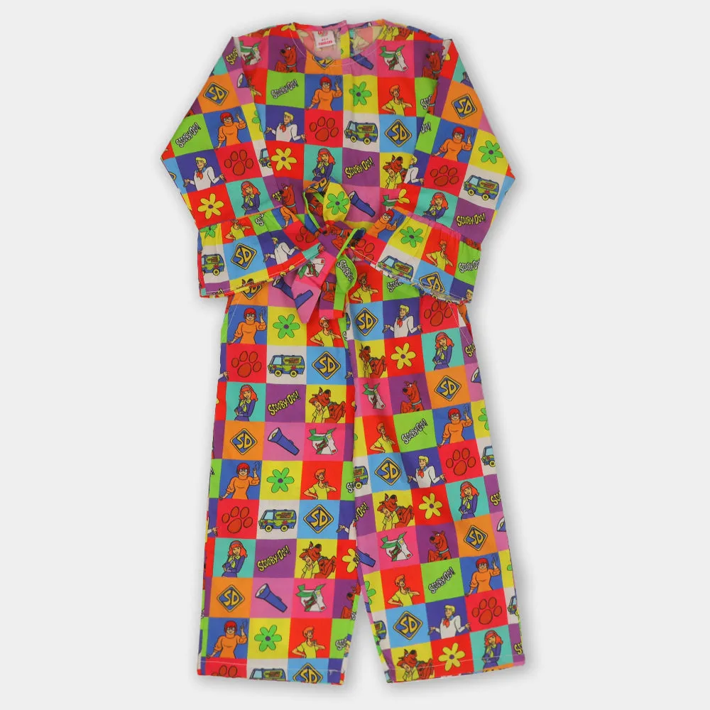 Girls Digital Print Jumpsuit - Multi