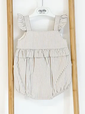 Girls Rapife Camel Stripe Romper