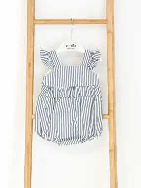 Girls Rapife Dark Blue Stripe Romper