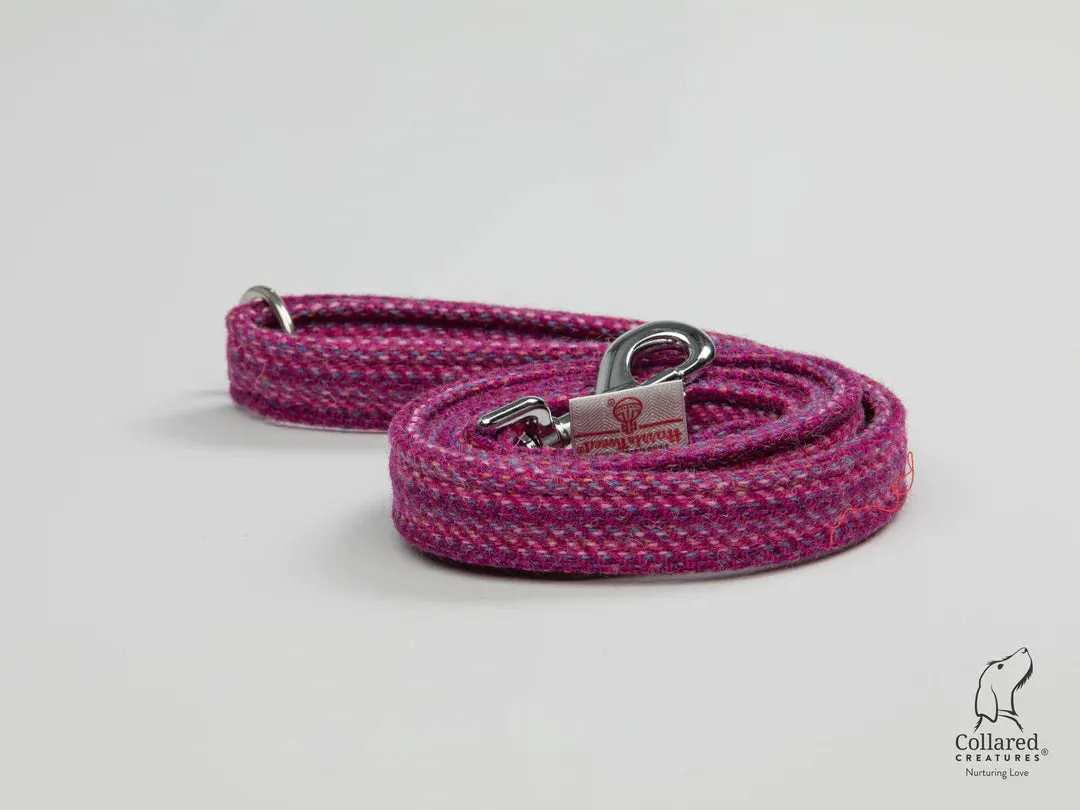 Harris Tweed Pink Kaona Buckle Dog Collar