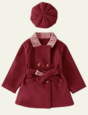 Hat Woolen Coat Suit