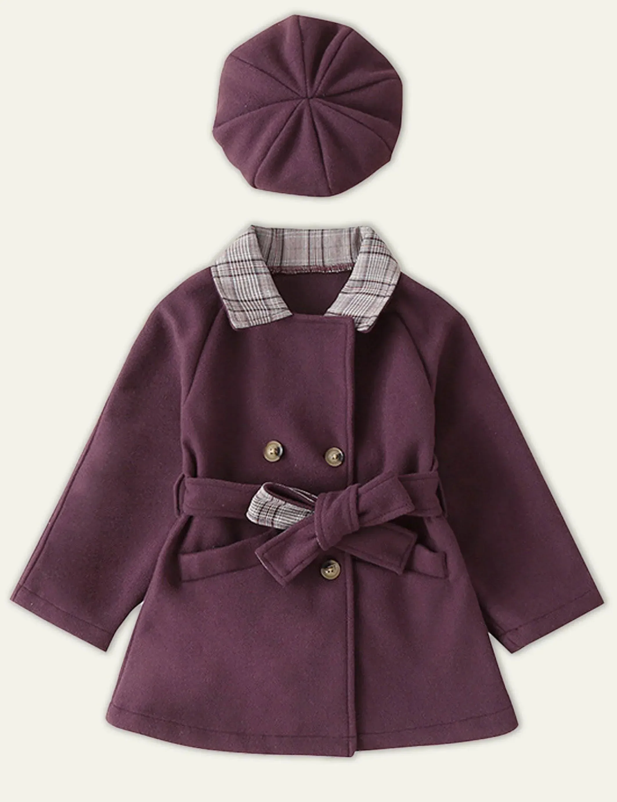 Hat Woolen Coat Suit