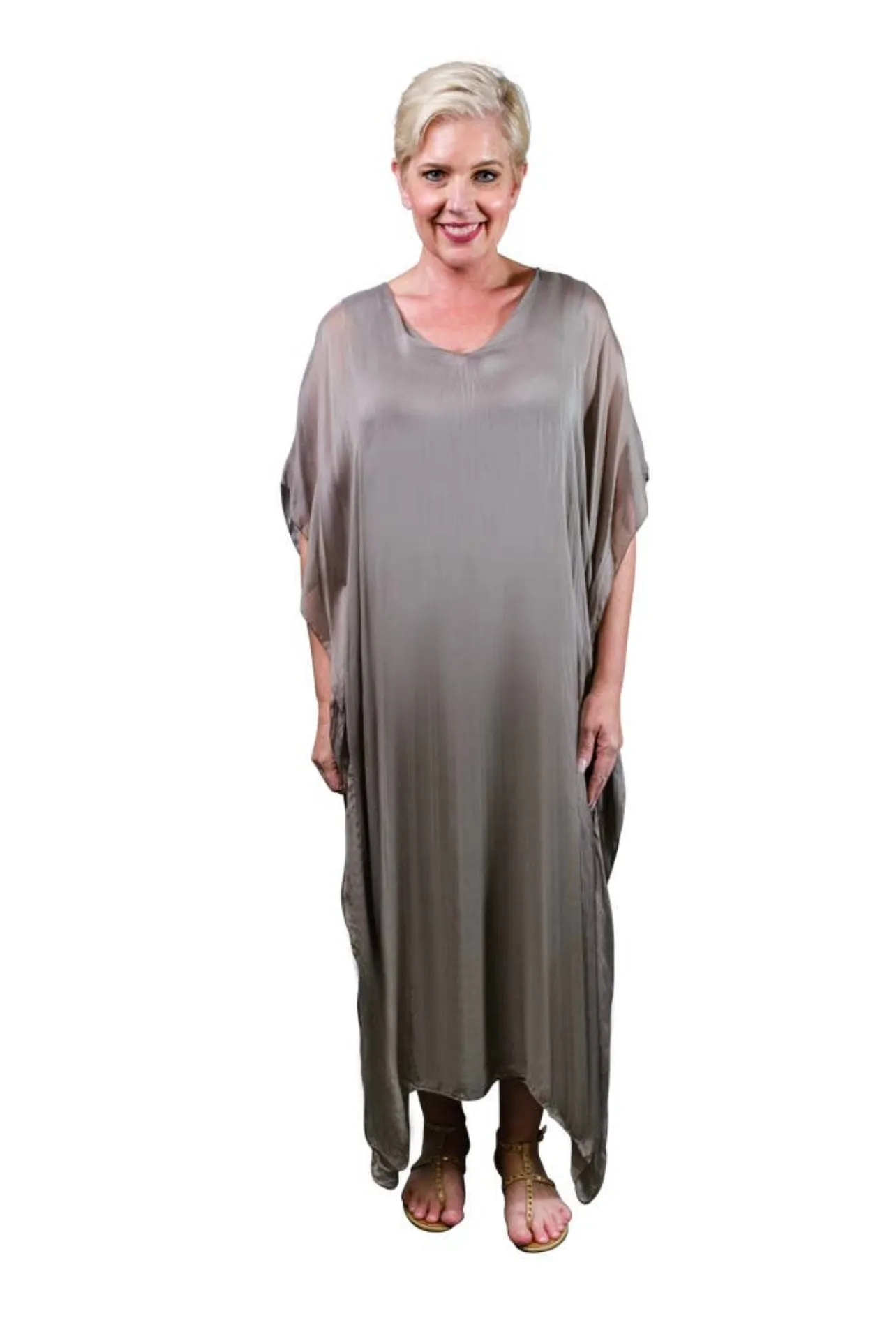 Helen Silk Kaftan Long Dress DSS204