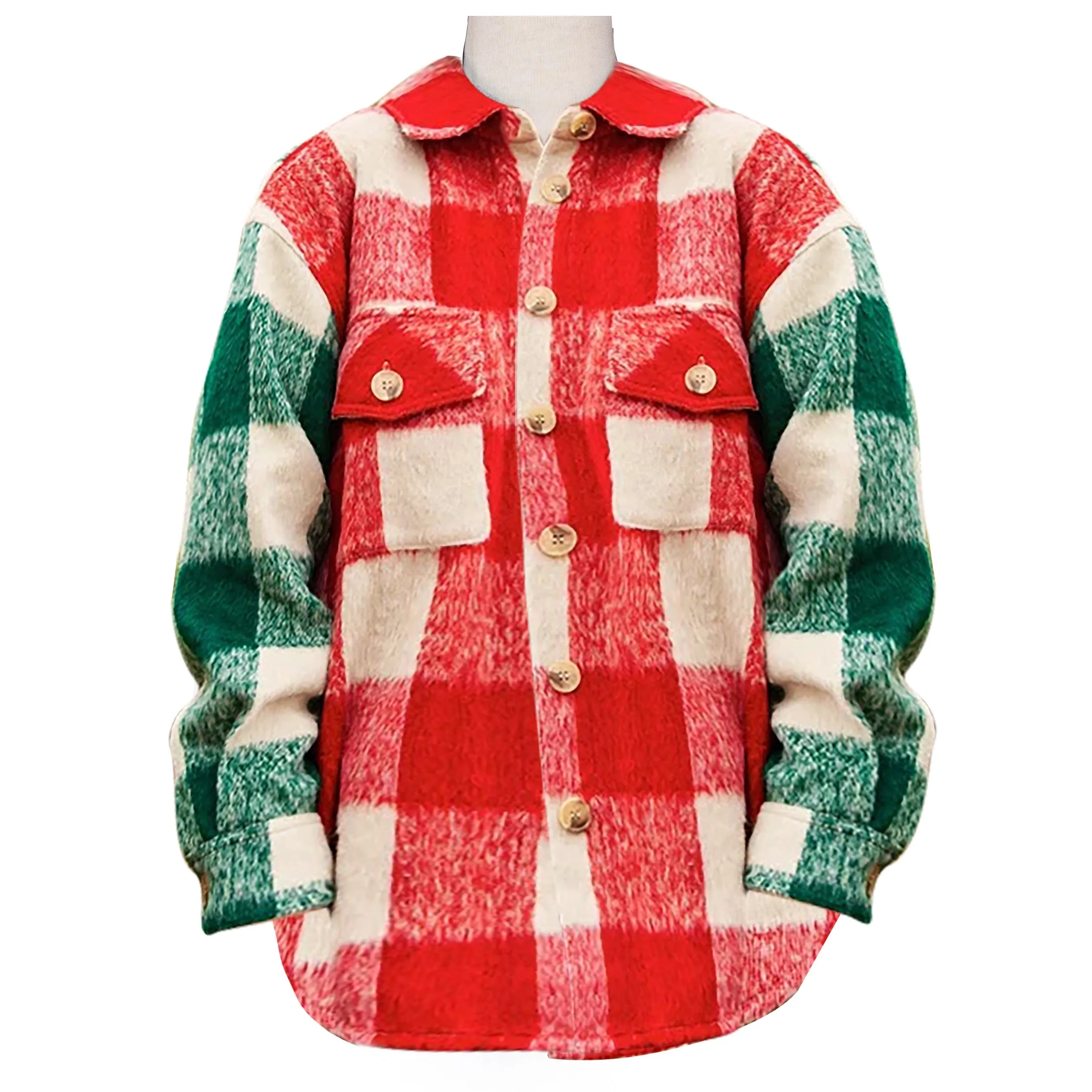 Holly and Pine Plaid Shacket