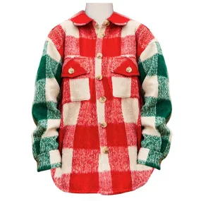 Holly and Pine Plaid Shacket