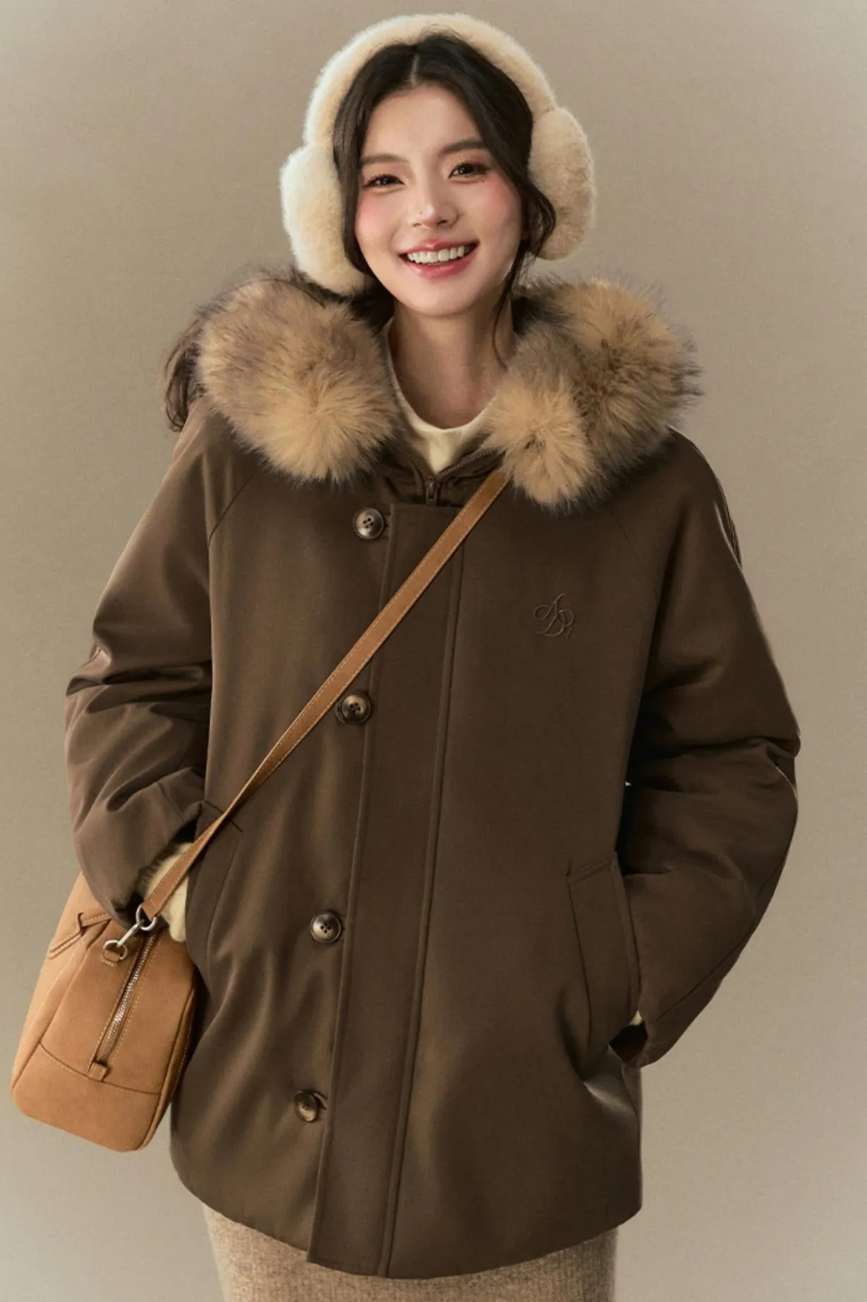 Hooded Fur Collar Puffer Jacket