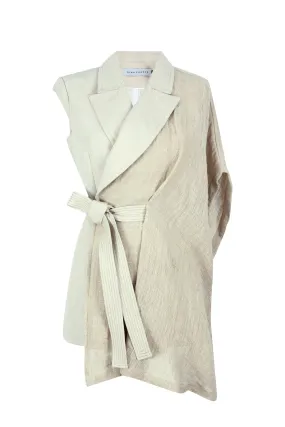 Hybrid linen cape vest