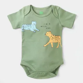 Infant Romper Im a Wild One  - Jade Green