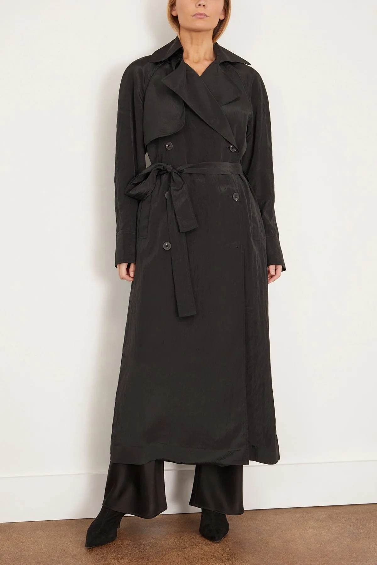 Ives Trench Coat in Black