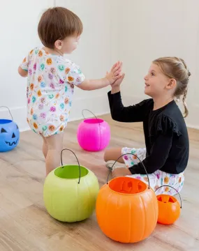 Jack-o-lantern Bucket Bubble Romper