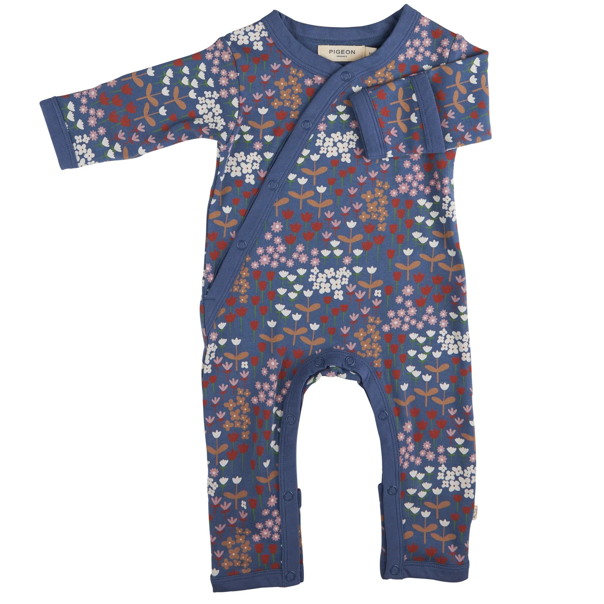 Kimono Romper - Meadow, Night Blue - Pigeon Organics